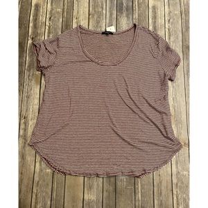 Red and White Striped Top